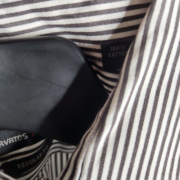 John Varvatos Mens Regular Fit Long Sleeve Striped Button Down 15 1/2-34/35 - Picture 5 of 9